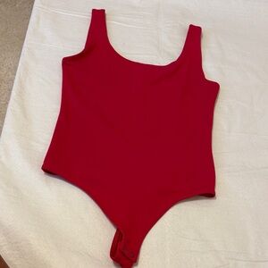 Express Woman’s Bold Red Bodysuit
